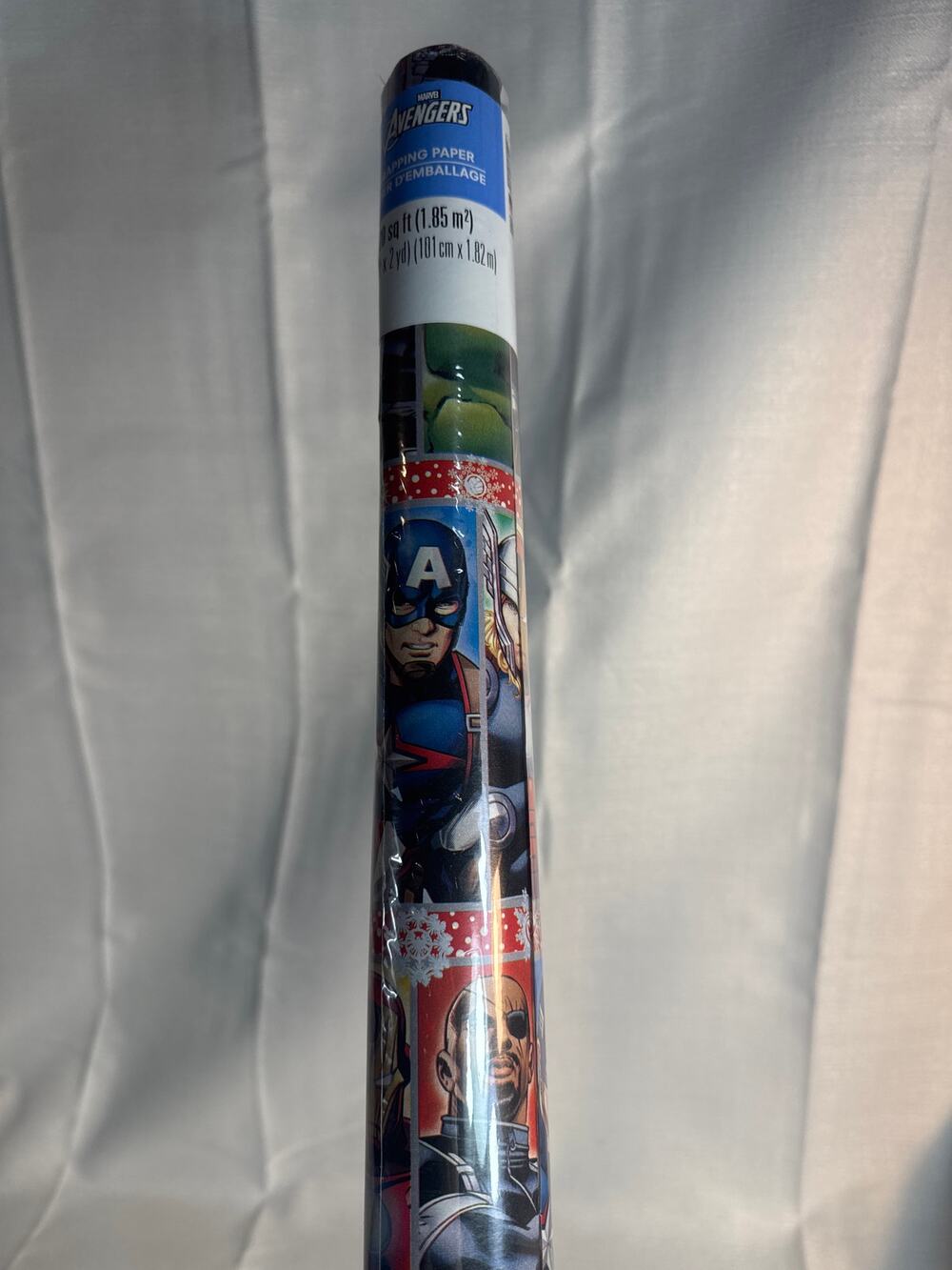 Marvel Avengers Holiday Christmas Wrapping paper 20 sqft -sealed dents
